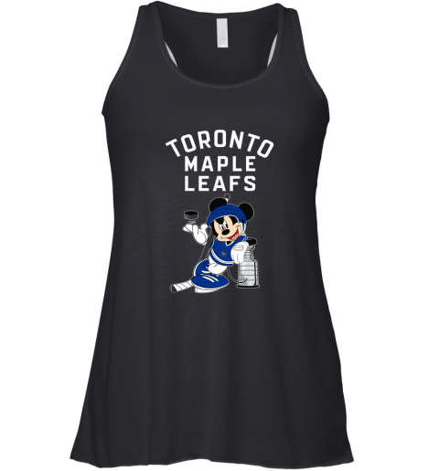 Mickey Toronto Maple Leafs With The Stanley Cup Hockey NHL Racerback Tank