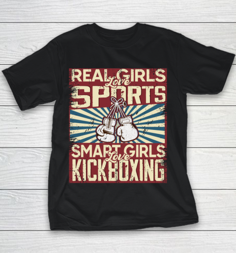 Real girls love sports smart girls love kickboxing Youth T-Shirt