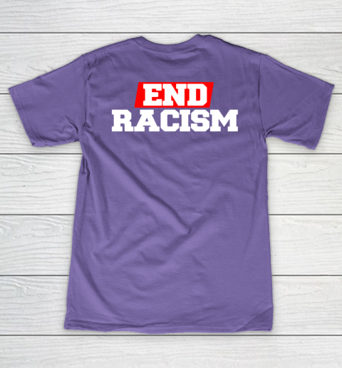 NFL End Racism Print In Front And Back V-Neck T-Shirt 16