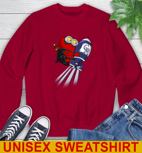 MLB Baseball Colorado Rockies Deadpool Minion Marvel Shirt Sweatshirt 9