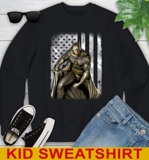 New Orleans Saints NFL Football Batman DC American Flag Shirt Youth Sweatshirt