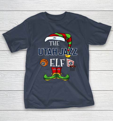 Utah Jazz Christmas ELF Funny NBA T-Shirt 3
