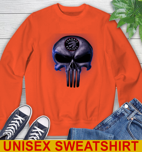 Toronto Raptors NBA Basketball Punisher Skull Sports Sweatshirt 3