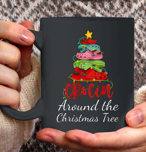 Crocin around the christmas tree Funny Xmas 2020 Gift Ceramic Mug 11oz