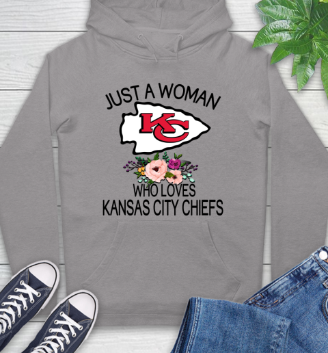NFL Just A Woman Who Loves Kansas City Chiefs Football Sports Hoodie 4