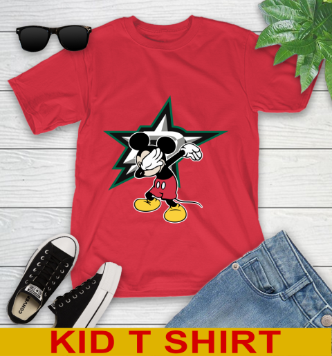 Dallas Stars NHL Hockey Dabbing Mickey Disney Sports Youth T-Shirt 10