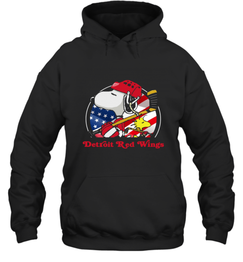 Detroit Red Wings Ice Hockey Snoopy And Woodstock NHL