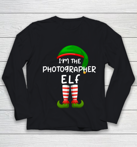I m The Photographer Elf Funny Elf Family Matching Christmas Youth Long Sleeve