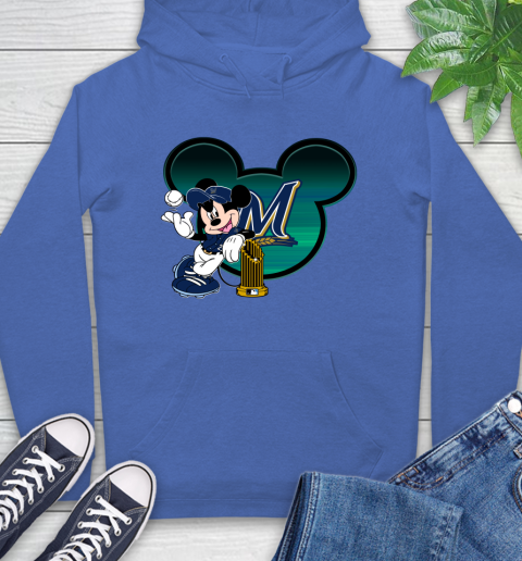 MLB Milwaukee Brewers The Commissioner's Trophy Mickey Mouse Disney Hoodie 9