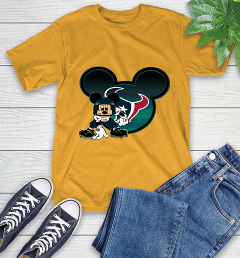 NFL Houston Texans Mickey Mouse Disney Football T Shirt T-Shirt 3