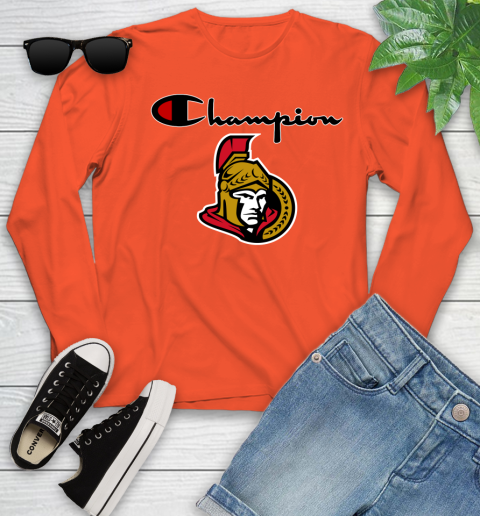 NHL Hockey Ottawa Senators Champion Shirt Youth Long Sleeve 2