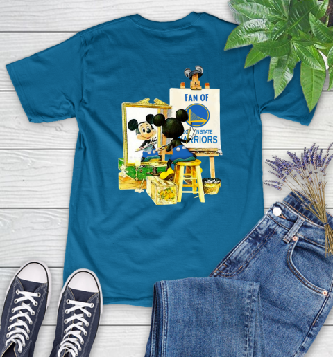 NBA Basketball Golden State Warriors Mickey Drawing Shirt 89