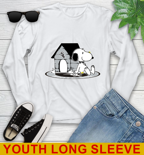 MLB Baseball Chicago White Sox Snoopy The Peanuts Movie Shirt Youth Long Sleeve