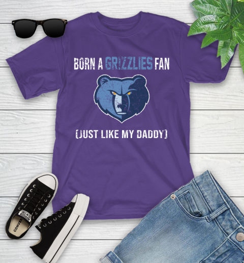 NBA Memphis Grizzlies Loyal Fan Just Like My Daddy Basketball Shirt Youth T-Shirt 3