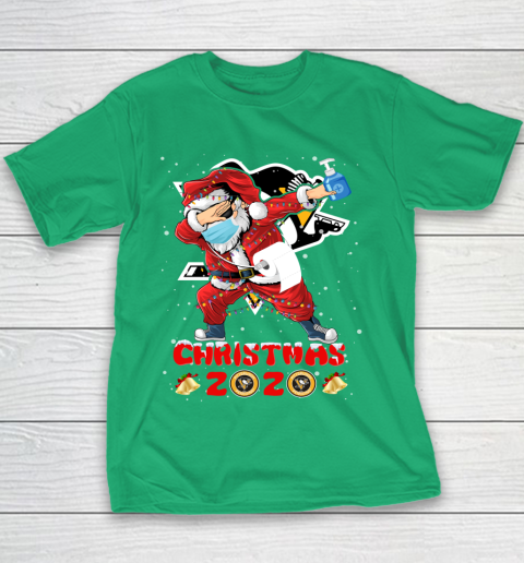 Pittsburgh Penguins Funny Santa Claus Dabbing Christmas 2020 NHL Youth T-Shirt 3