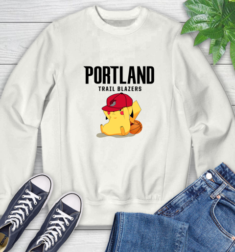 NBA Pikachu Basketball Sports Portland Trail Blazers Sweatshirt
