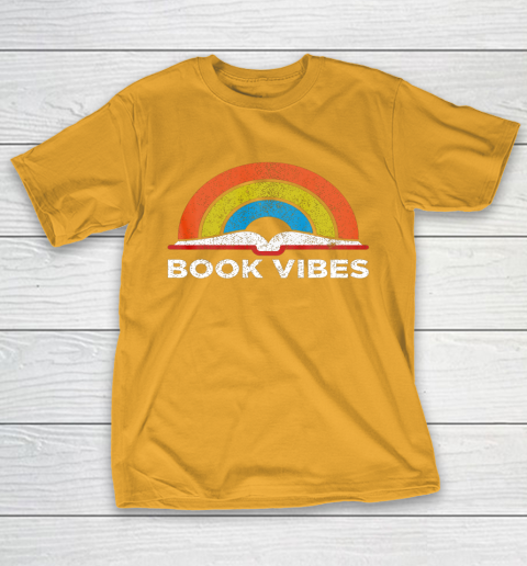 Reading Rainbow t shirt Vintage Retro Book Vibes Rainbow Gift for Reading Lovers T-Shirt 2