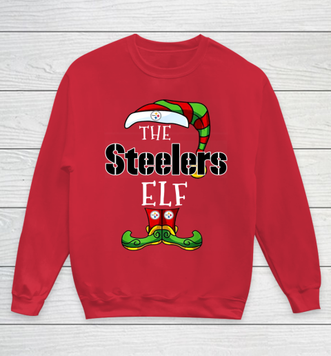 Pittsburgh Steelers Christmas ELF Funny NFL Youth Sweatshirt 7