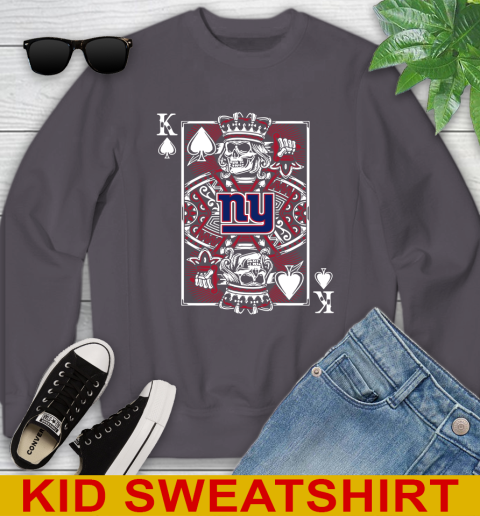 New York Giants NFL Football The King Of Spades Death Cards Shirt Youth Sweatshirt 5