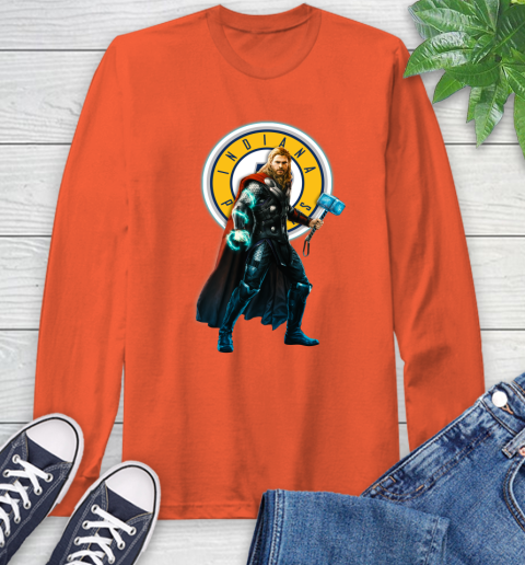 NBA Thor Avengers Endgame Basketball Indiana Pacers Long Sleeve T-Shirt 5