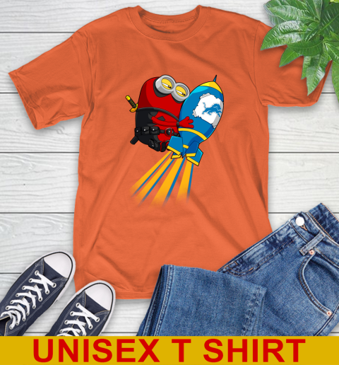 NFL Football Detroit Lions Deadpool Minion Marvel Shirt T-Shirt 4