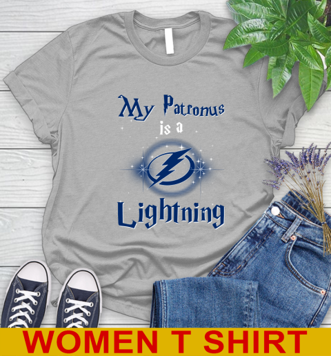 NHL Hockey Harry Potter My Patronus Is A Tampa Bay Lightning Women's T-Shirt 5