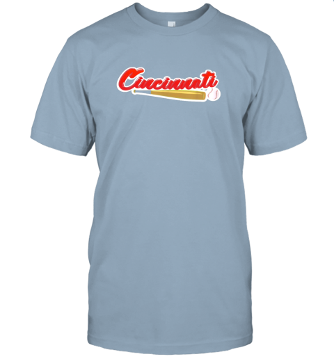 gl9s vintage cincinnati baseball shirt reds ohio baseball jersey t shirt 60 front light blue