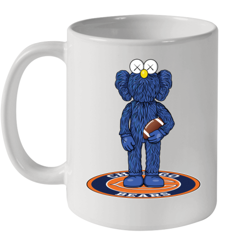 NFL Football Chicago Bears Kaws Bff Blue Figure Shirt Ceramic Mug 11oz