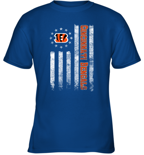 NFL American Flag Football Sports Cincinnati Bengals Youth T-Shirt