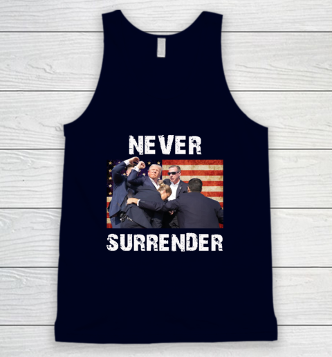 Trump Shooting Shirt Old Row Trump Nerver Surrender Tank Top 2