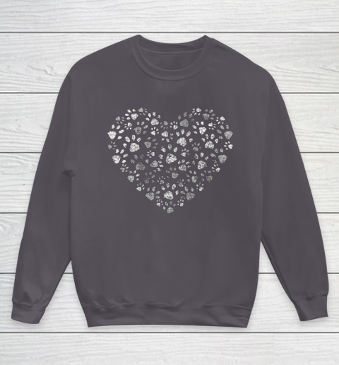 Dog Mom T Shirt Cool Paw Print Heart Women Men Dog Lovers Youth Sweatshirt 5