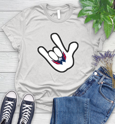 Washington Capitals NHL Hockey Mickey Rock Hand Disney Women's T-Shirt
