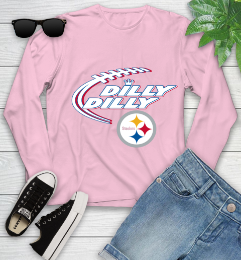 NFL Pittsburgh Steelers Dilly Dilly Football Sports Youth Long Sleeve 10