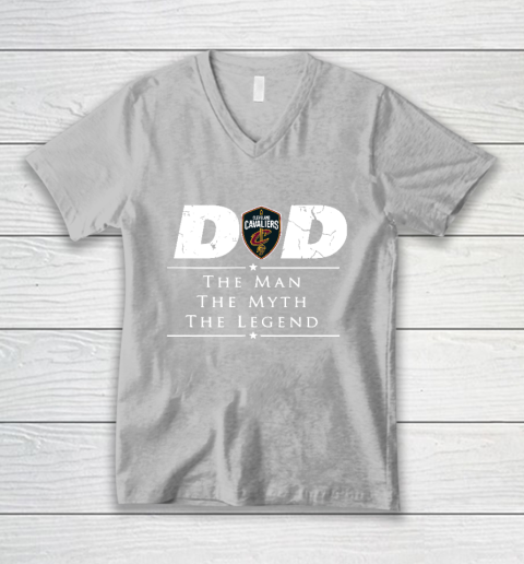 Cleveland Cavaliers NBA Basketball Dad The Man The Myth The Legend V-Neck T-Shirt 3