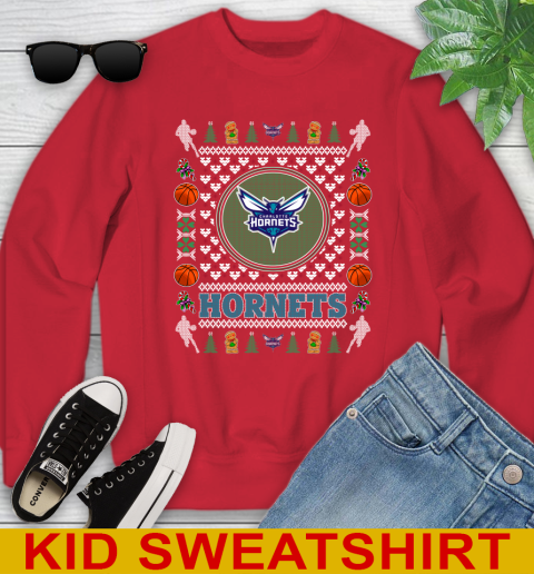 Charlotte Hornets Merry Christmas NBA Basketball Loyal Fan Youth Sweatshirt 7