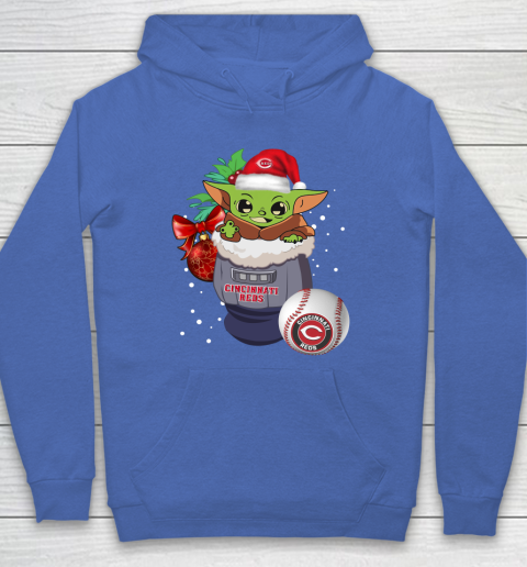 Cincinnati Reds Christmas Baby Yoda Star Wars Funny Happy MLB Hoodie 9