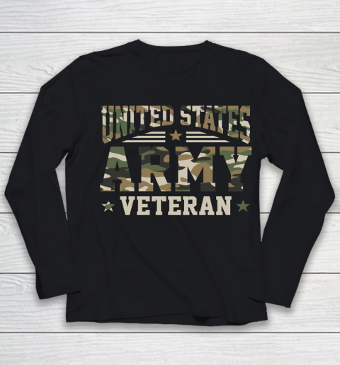 Veteran Shirt United States Army Veteran Flag Day Youth Long Sleeve