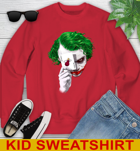 Miami Heat NBA Basketball Joker Card Shirt Youth Sweatshirt - Image 8