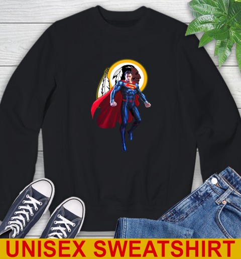 NFL Superman DC Sports Football Washington Redskins Sweatshirt 2