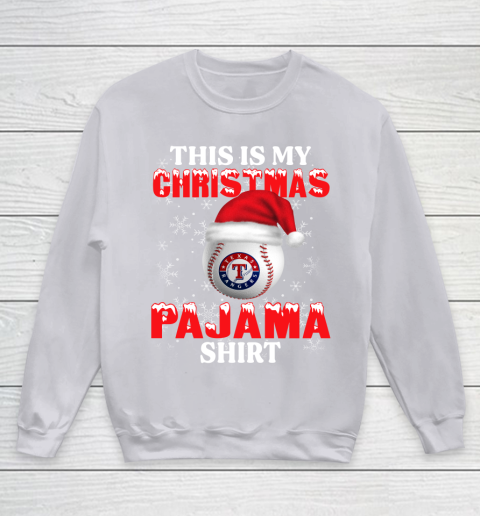 Texas Rangers This Is My Christmas Pajama Shirt MLB Youth Sweatshirt 3