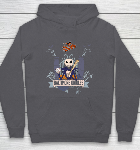 MLB Baltimore Orioles Baseball Jack Skellington Halloween Hoodie 4