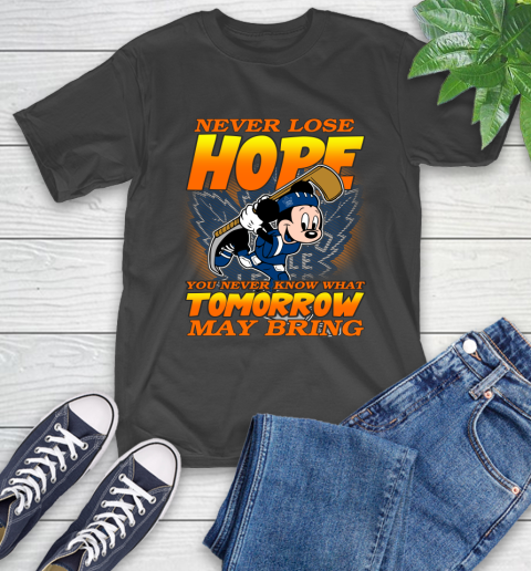 Toronto Maple Leafs NHL Hockey ootball Mickey Disney Never Lose Hope T-Shirt