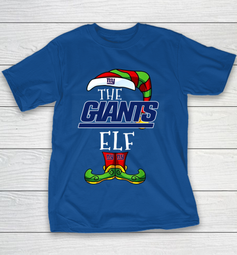 New York Giants Christmas ELF Funny NFL Youth T-Shirt 6