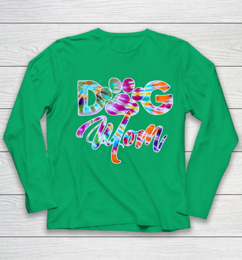 Dog Mom Shirt Tie Dye Dog Mom Apparel for Women Dog Lover Gifts Paw Youth Long Sleeve 4