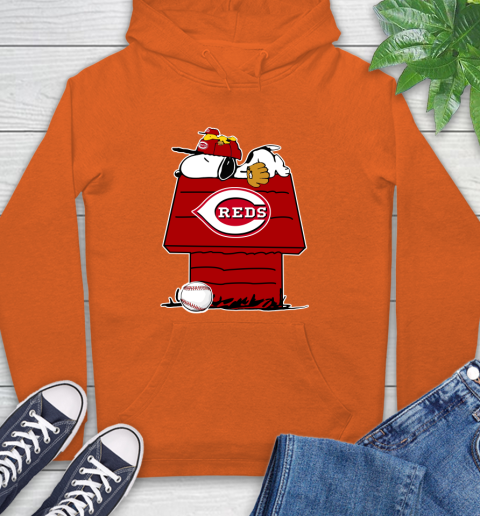 MLB Cincinnati Reds Snoopy Woodstock The Peanuts Movie Baseball T Shirt Hoodie 5