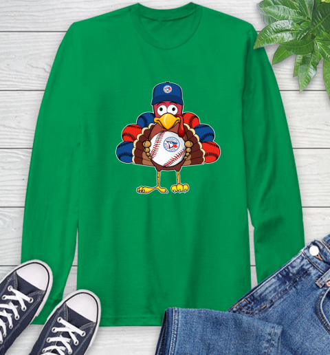 Toronto Blue Jays Turkey thanksgiving Long Sleeve T-Shirt 7