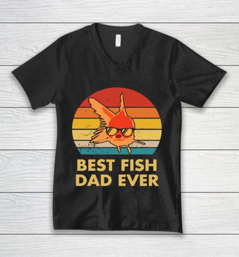 Best Fish Dad Ever 4th Of July V-Neck T-Shirt