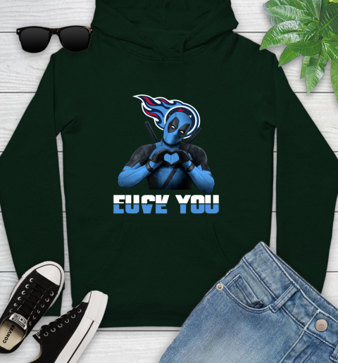 NHL Tennessee Titans Deadpool Love You Fuck You Football Sports Youth Hoodie 14