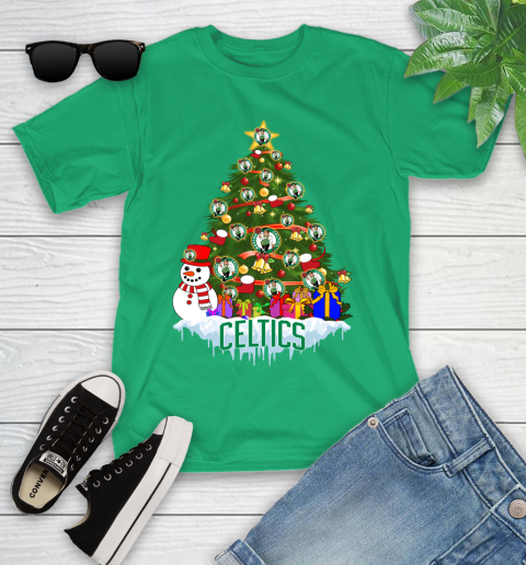 Boston Celtics Merry Christmas NBA Basketball Sports Youth T-Shirt 6