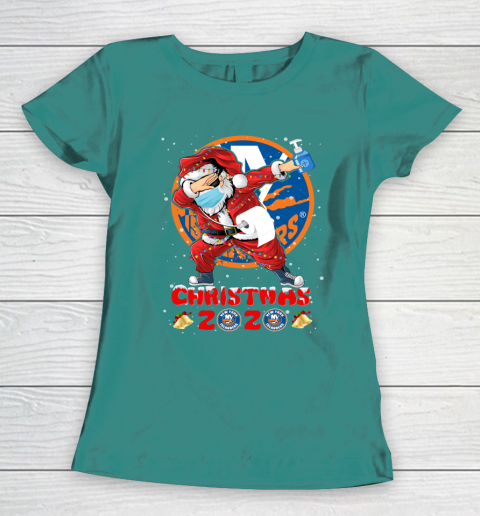 New York Islanders Funny Santa Claus Dabbing Christmas 2020 NHL Women's T-Shirt 10